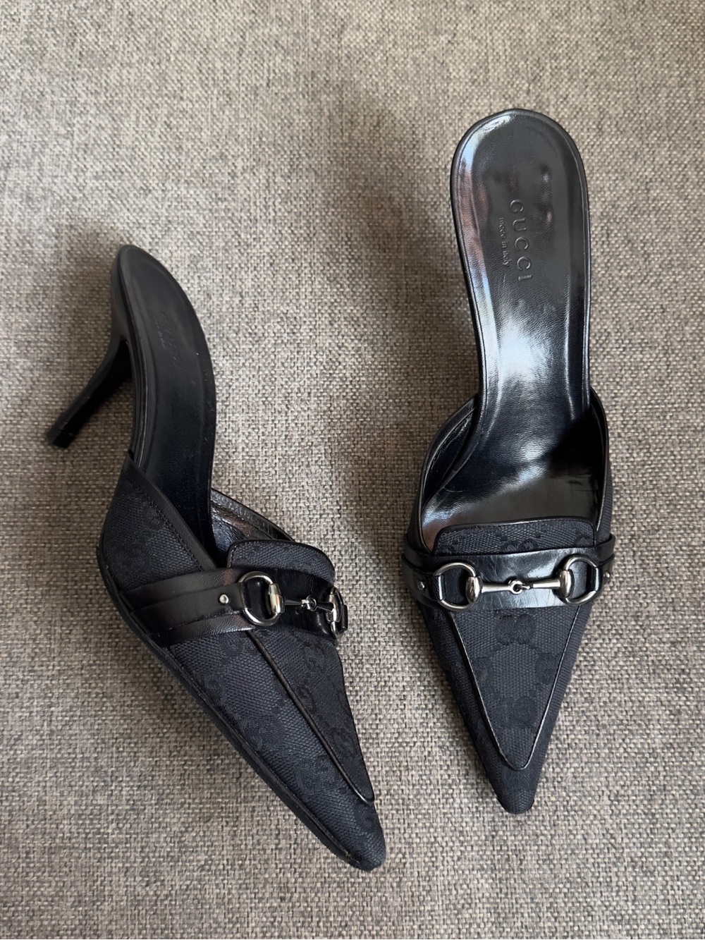 Vintage Gucci x Tom Ford horsebit monogram heels